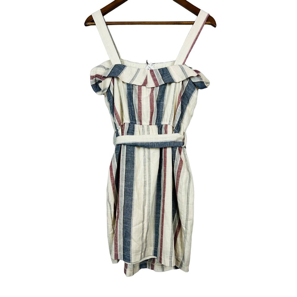 NEW! Flawless Tie Strap Apron Dress Stripe Loose Fit Summer Stripe - M